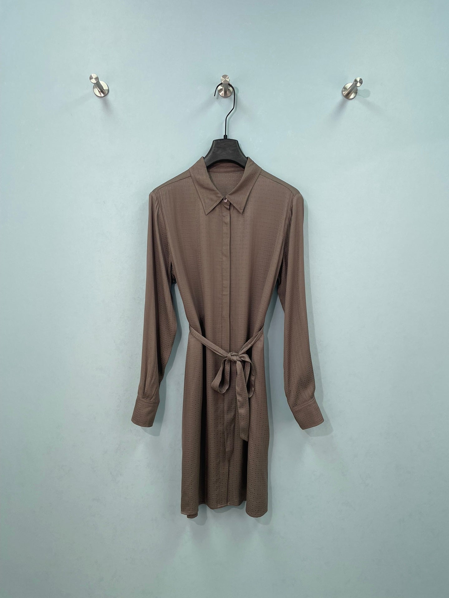 HM Long-Sleeve Belted Shirtdress Cotton 699260