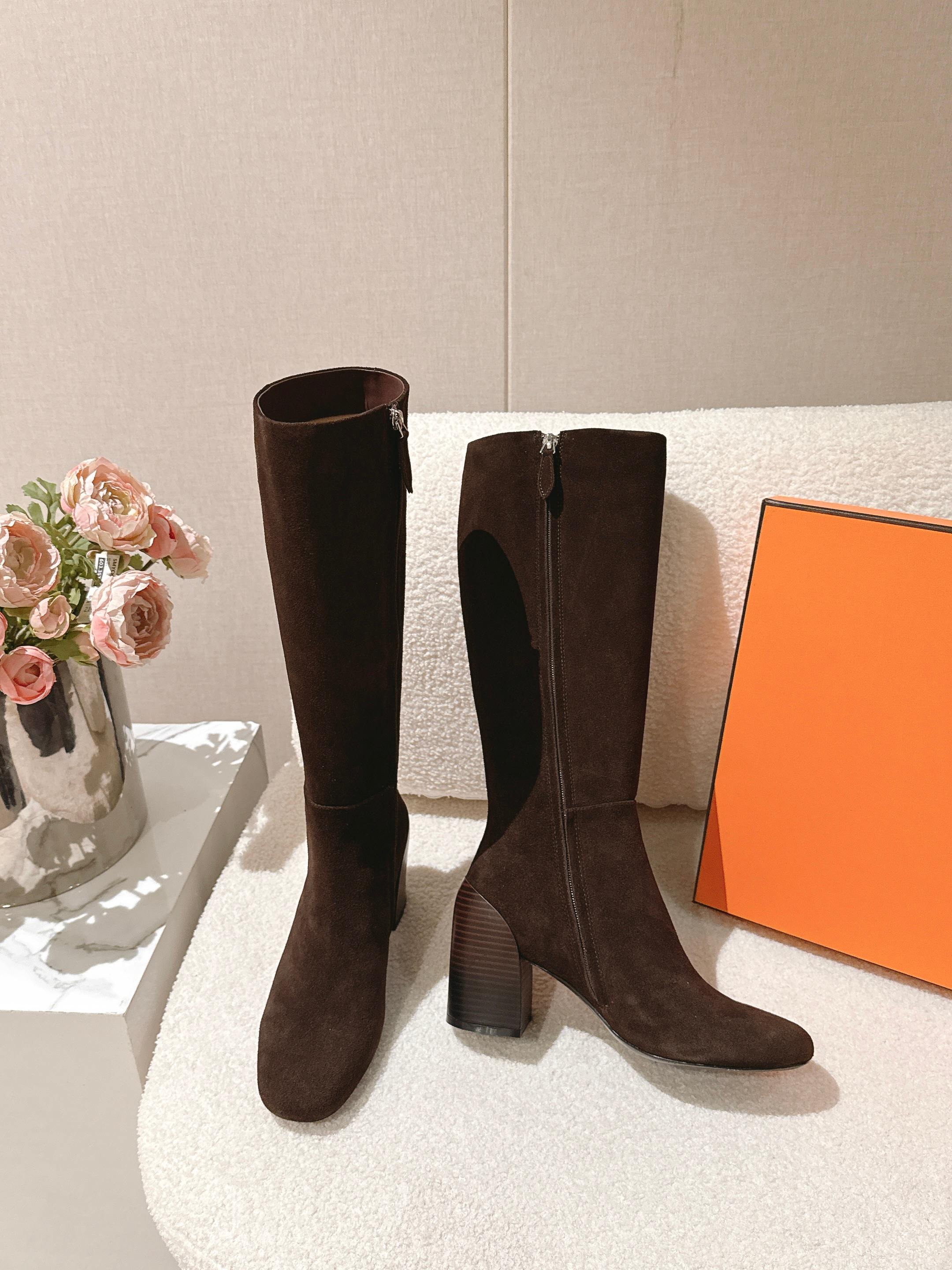 Hermes 26s Lisiere High Boots 6cm 168294