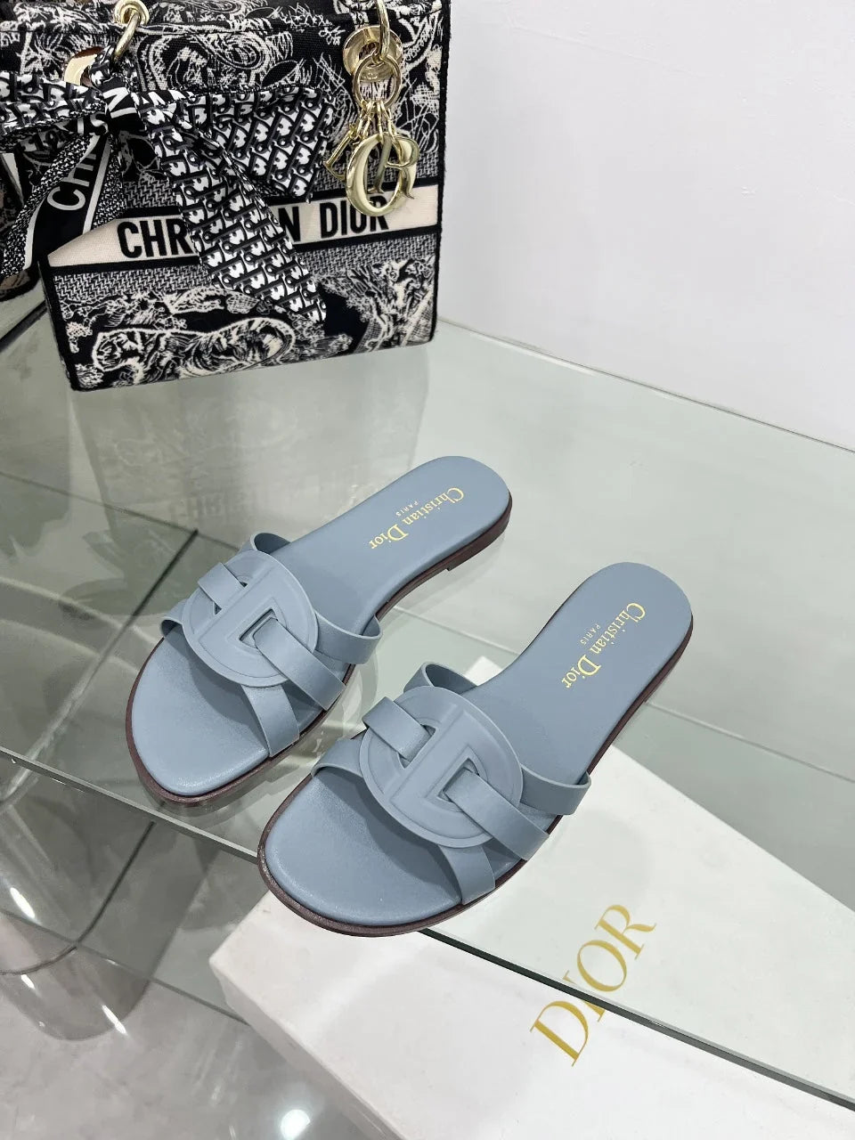 Dior 2026 D-Club Slide Sandal Cowhide 927362