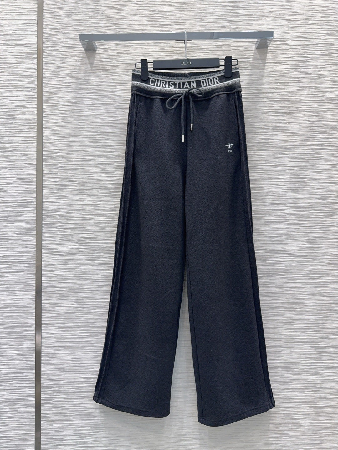Dior 26s Christian Dior Waistband Wide-Leg Sweatpants 447556