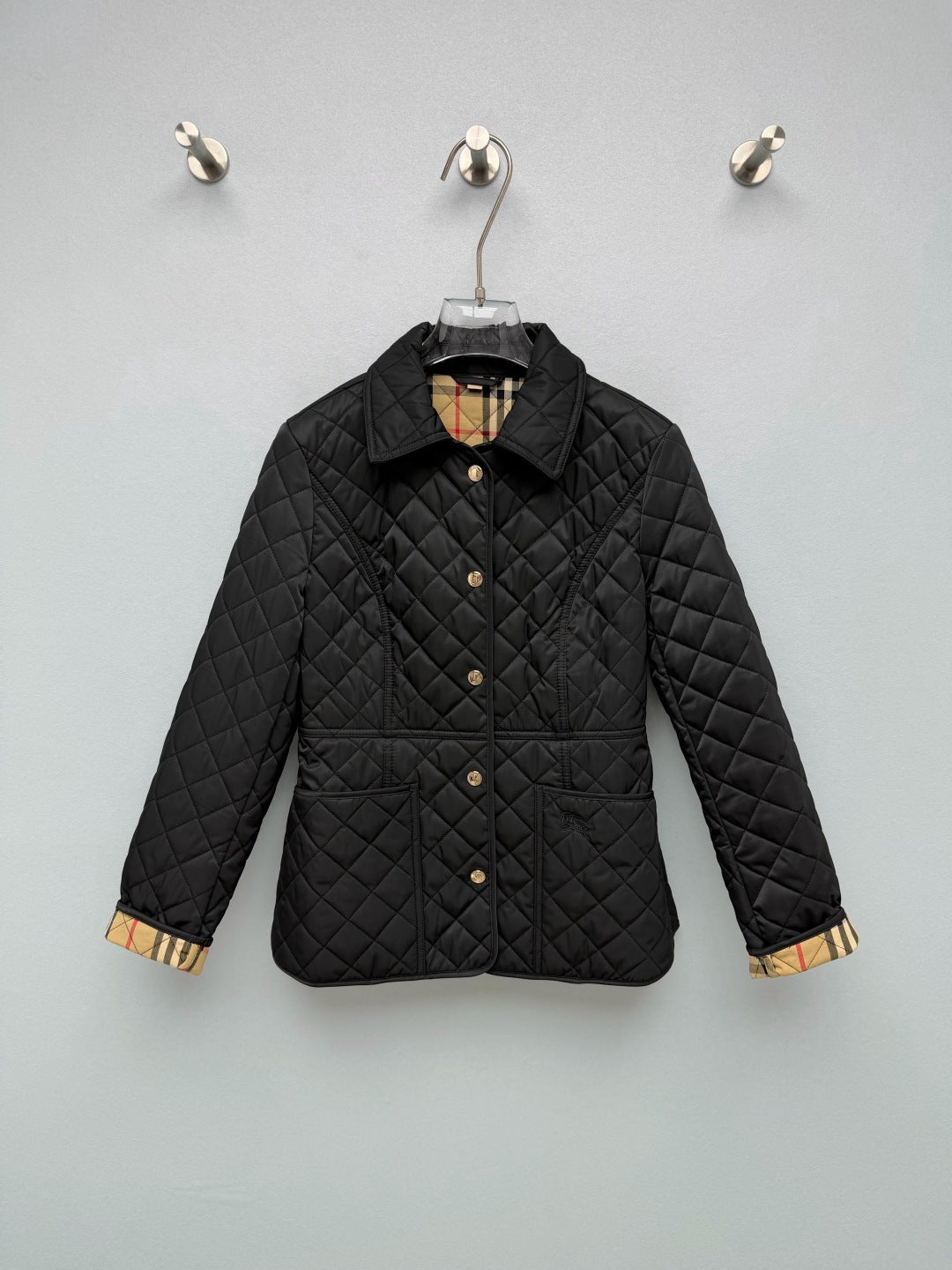 Burberry 26s Vintage Check Trim Quilted Jacket 444868