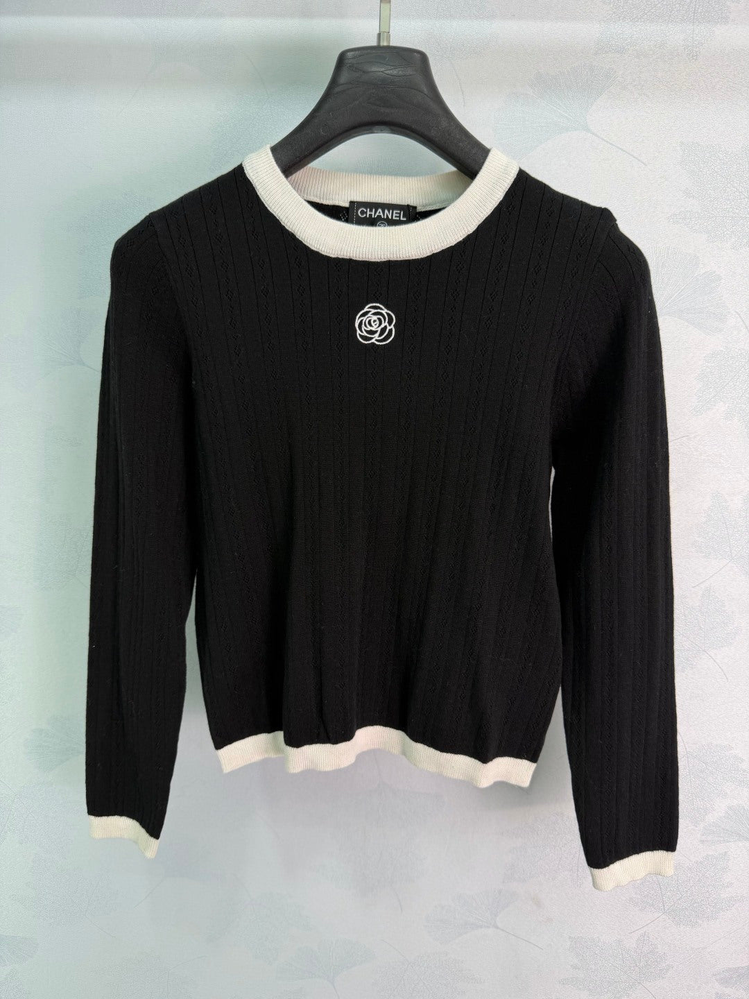 Chanel 26S Camellia Openwork Knit Top 449450