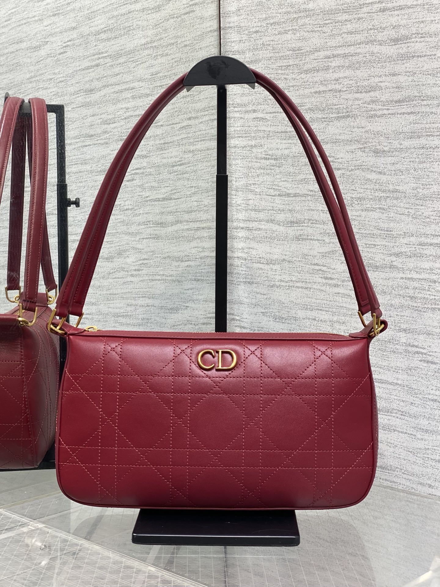 Dior 2026 Quilted Leather Zippered Shoulder Bag 26cm Suede Leather 403691